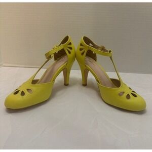 J. Adams Pepper Mary Janes 6.5 VTG Cutout Low Kitten Heels Retro T Strap Pumps